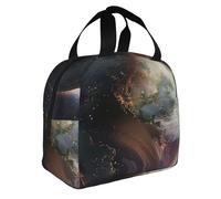 JKLQWC Boîte à déjeuner imprimée Universe Planet pour homme et femme, joli sac à déjeuner pour le travail, l'école, le pique-nique, sac fourre-tout isotherme réutilisable