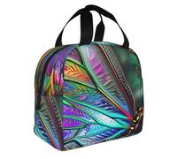 JKLQWC Boîte à déjeuner isotherme réutilisable avec imprimé papillon arc-en-ciel pour homme et femme - Joli sac à déjeuner pour le travail, l'école, le pique-nique