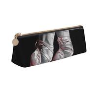 JKLQWC Book Room Mysterious Library Trousse à crayons triangulaire imprimée avec fermeture éclair - Organiseur en cuir léger pour l'école, le bureau, les voyages, le maquillage, Danseuse de ballet