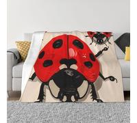 JKLQWC Couverture en flanelle imprimée coccinelle 76 x 102 cm, légère, douce et chaude pour canapé, lit, voiture