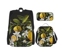 JKLQWC Ensemble de sacs d'école pour adolescents et adultes, imprimés modernes du milieu du siècle, sacs à dos pour ordinateur portable, sac à déjeuner et trousse à crayons, cadeau pour garçons et