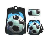 JKLQWC Ensemble de sacs d'école pour adolescents et adultes, motif palmier tropical hawaïen, sac à dos pour ordinateur portable, sac à déjeuner et trousse à crayons, cadeau pour garçons et filles