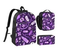 JKLQWC Ensemble sac à dos 3 pièces avec sac à déjeuner isotherme et trousse à crayons pour étudiants, adolescents, filles, garçons - 43,2 cm, Motif infirmière, Taille unique, Sac à dos d'école