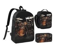 JKLQWC Ensemble sac à dos 3 pièces avec sac à déjeuner isotherme et trousse à crayons pour étudiants, adolescents, filles, garçons - Motif écureuils mignons - 43,2 cm, Batterie cool, Taille unique