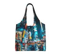 JKLQWC Grand sac fourre-tout en toile réutilisable avec imprimé papillon pour femme, sac d'épicerie, sac à bandoulière pour le travail, les voyages, le shopping, l'université et l'école, New York