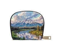 JKLQWC Grand Teton - Portefeuille imprimé parc national pour femmes et hommes - Joli porte-cartes à fermeture éclair avec 12 emplacements pour cartes, blanc, Taille unique, Pochette à monnaie
