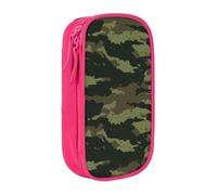 JKLQWC Grande trousse à crayons avec imprimé camouflage, grande trousse de rangement portable pour bureau, école, adolescent, fille, garçon, adulte, noir, rose, One Size, Cartable