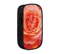 JKLQWC Grande trousse à crayons avec imprimé rose vif - Grande trousse de rangement portable pour bureau, école, adolescent, fille, garçon, adulte, noir, Noir , Taille unique, Cartable