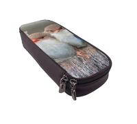 JKLQWC Haunted The Mansion - Trousse à crayons en cuir synthétique avec fermeture éclair pour filles et garçons - Jolie trousse à crayons pour le bureau et l'école, Quatre oiseaux., One Size, Cartable