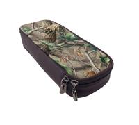 JKLQWC Haunted The Mansion - Trousse à crayons en cuir synthétique avec fermeture éclair pour filles et garçons - Jolie trousse à crayons pour le bureau et l'école, Hardwoods Vert Camouflage, One Size