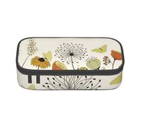 JKLQWC Haunted The Mansion - Trousse à crayons imprimée mignonne avec compartiment de grande capacité avec fermeture éclair pour bureau, école, voyage, Poule papillon volant parmi les fleurs, One Size