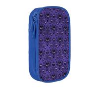 JKLQWC Haunted The Mansion - Trousse à crayons imprimée mignonne - Grande trousse de rangement portable pour bureau, école, adolescent, fille, garçon, adulte, noir, bleu, One Size, Cartable