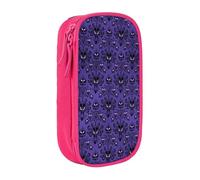 JKLQWC Haunted The Mansion - Trousse à crayons imprimée mignonne - Grande trousse de rangement portable pour bureau, école, adolescent, fille, garçon, adulte, noir, rose, One Size, Cartable