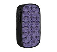 JKLQWC Haunted The Mansion - Trousse à crayons imprimée mignonne - Grande trousse de rangement portable pour bureau, école, adolescent, fille, garçon, adulte, noir, Noir , One Size, Cartable