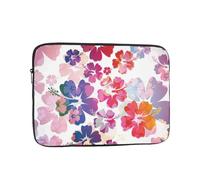 JKLQWC Housse pour ordinateur portable avec citations inspirantes imprimées pour homme et femme, sac antichoc pour ordinateur portable pour voyage, bureau, école, Imprimé floral hawaïen, 15 inch