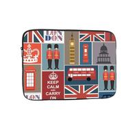 JKLQWC Housse pour ordinateur portable résistante aux chocs pour ordinateur portable pour voyage, bureau, école, Symboles de l'Angleterre, 13 inch