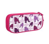 JKLQWC Jolie trousse à crayons avec fermeture éclair pour bureau, école, adolescent, fille, garçon, adulte, noir, rose, One Size, Cartable