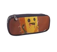 JKLQWC Jolie trousse à crayons en cuir synthétique avec imprimé scie à chaîne pleurante avec fermeture éclair pour le bureau, l'école, les étudiants, les adolescents, les filles, les garçons, les
