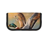 JKLQWC Jolie trousse à crayons en toile - Imprimé animaux mignons pour papeterie et maquillage, grande capacité pour voyage, école, bureau, cadeaux, Peinture à l'huile Canard, Taille unique, Cartable