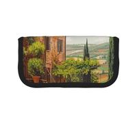 JKLQWC Jolie trousse à crayons en toile - Instruments de musique imprimés papeterie et trousse de maquillage, grande capacité pour voyage, école, bureau, cadeaux, Italie Toscane., Taille unique