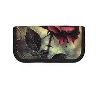 JKLQWC Jolie trousse à crayons en toile - Présentation de divers imprimés légumes papeterie et trousse de maquillage, grande capacité pour voyage, école, bureau, cadeaux, Rose gothique, Taille unique