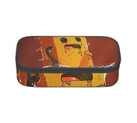 JKLQWC Jolie trousse à crayons imprimée avec motif de tronçonneuse pleurante - Grande capacité - Compartiment à fermeture éclair - Organiseur pour bureau, école, voyage, Noir , Taille unique, Cartable
