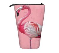 JKLQWC Jolie trousse à crayons rétractable sur pied - Graffiti Skateboard Imprimés Papeterie & Trousse de maquillage pour voyage, école, bureau, cadeaux, Flamingo 1., Taille unique, Cartable