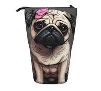 JKLQWC Jolie trousse à crayons rétractable sur pied - Motif tortue de mer bleue - Trousse de papeterie et de maquillage pour voyage, école, bureau, cadeaux, Carlin, Taille unique, Cartable