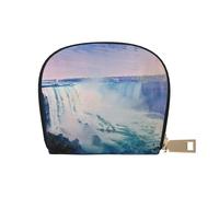 JKLQWC Niagara Falls - Portefeuille imprimé pour cartes de crédit pour homme et femme avec fermeture éclair et 12 emplacements pour cartes, blanc, Taille unique, Moderne