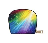 JKLQWC Porte-cartes imprimé à rayures colorées arc-en-ciel pour homme et femme - Joli porte-monnaie avec 12 emplacements pour cartes, blanc, Taille unique, Pochette à monnaie