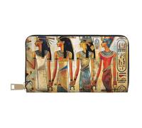 JKLQWC Portefeuille long imprimé Women in Ancient Egypt pour femmes hommes élégant et mignon en cuir PU portefeuille avec porte-monnaie et porte-cartes de crédit, blanc, Taille unique, Moderne