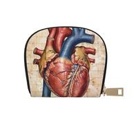 JKLQWC Portefeuille pour cartes imprimées avec 12 emplacements pour cartes - Anatomie humaine - Pour homme et femme - Avec fermeture éclair, blanc, Taille unique, Pochette à monnaie