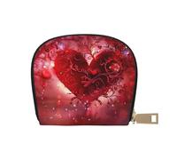 JKLQWC Portefeuille romantique pour cartes de Saint-Valentin avec imprimé cœur pour homme et femme - Joli porte-monnaie avec 12 emplacements pour cartes, blanc, Taille unique, Pochette à monnaie