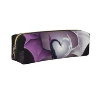 JKLQWC Purple and Wirte Trousse à crayons en cuir imprimé dragons avec fermeture éclair dorée - Organiseur simple et léger pour l'école, le bureau, les voyages, le maquillage, doré, One Size, Cartable