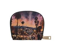 JKLQWC The Old Hollywood - Porte-cartes imprimé pour homme et femme avec fermeture éclair - Mini porte-monnaie avec 12 emplacements pour cartes, blanc, Taille unique, Pochette à monnaie