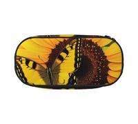 JKLQWC Trousse à crayons à double fermeture éclair avec compartiment en maille et porte-stylos - Imprimé notes de musique noir et blanc - Trousse multifonction pour papeterie, trousse de maquillage