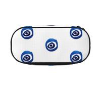 JKLQWC Trousse à crayons à double fermeture éclair avec compartiment en maille et porte-stylos - Motif grenouille multifonction - Trousse de maquillage pour l'école, le bureau, cadeaux, Mauvais yeux