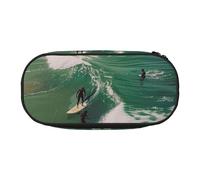 JKLQWC Trousse à crayons à double fermeture éclair avec compartiment en maille et porte-stylos - Organiseur multifonction pour fournitures de bureau, école, bureau, cadeaux, Beach Surf, Taille unique