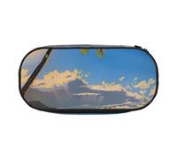 JKLQWC Trousse à crayons à double fermeture éclair avec compartiment en maille et porte-stylos - Trousse multifonction pour papeterie, voyage pour l'école, le bureau, cadeaux, Hawaii Beach, Taille