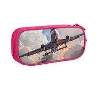 JKLQWC Trousse à crayons avec fermeture éclair pour bureau, école, adolescent, fille, garçon, adulte, noir, rose, Taille unique, Cartable