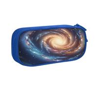 JKLQWC Trousse à crayons avec impression d'énergie cosmique en forme de spirale avec fermeture éclair pour bureau, école, adolescent, fille, garçon, adulte, noir, bleu, One Size, Cartable