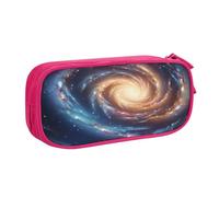JKLQWC Trousse à crayons avec impression d'énergie cosmique en forme de spirale avec fermeture éclair pour bureau, école, adolescent, fille, garçon, adulte, noir, rose, One Size, Cartable