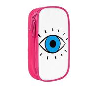 JKLQWC Trousse à crayons avec imprimé mauvais œil - Grande trousse de rangement portable pour bureau, école, adolescent, fille, garçon, adulte, noir, rose, One Size, Cartable