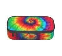 JKLQWC Trousse à crayons avec imprimé tie-dye hippie - Grande capacité - Compartiment à fermeture éclair - Pour bureau, école, voyage, Tie Dye Hippies, One Size, Cartable