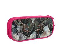 JKLQWC Trousse à crayons avec motif de papillon qui ressemble à un paon - Jolie trousse à crayons avec fermeture éclair - Boîte de rangement pour bureau, école, adolescent, fille, garçon, adulte, noir
