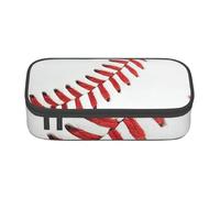 JKLQWC Trousse à crayons avec motif floral bleu imprimé roses - Grande capacité - Compartiment à fermeture éclair - Organiseur pour bureau, école, voyage, Baseball Lace Close Up, One Size, Cartable