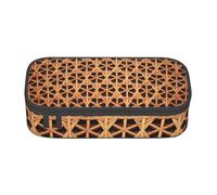 JKLQWC Trousse à crayons avec motif girafe d'Afrique - Motif arbre majestueux - Grande capacité - Compartiment à fermeture éclair - Organiseur pour bureau, école, voyage, Grille tressée en osier., One