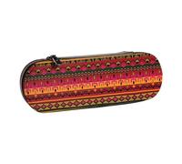 JKLQWC Trousse à crayons avec motif palmier et coucher de soleil - En cuir synthétique - Fermeture éclair - Pour bureau, école, voyage, Art folk mexicain bohème, One Size, Cartable