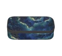 JKLQWC Trousse à crayons céleste avec imprimé ciel nocturne - Grande capacité - Compartiment à fermeture éclair - Organiseur pour bureau, école, voyage, Noir , Taille unique, Cartable