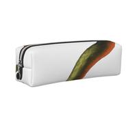 JKLQWC Trousse à crayons en cuir imprimé serpent avec fermeture éclair dorée - Organiseur simple et léger pour l'école, le bureau, les voyages, le maquillage, Argenté., One Size, Cartable